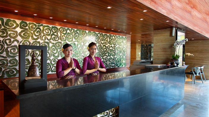 Balinese Welcome to Grand Mega Resort & Spa Bali Hotel Kuta